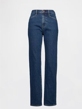 GAP Straight-Leg High-Rise Jeans - Dark Blue